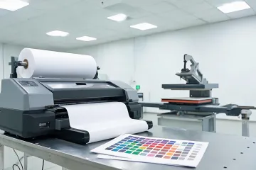 Sublimation printer with transfer media roll